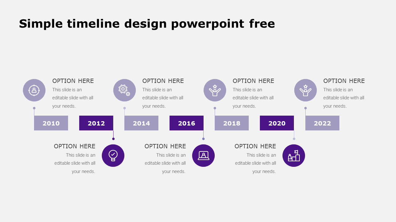 Free - Simple Timeline Design PowerPoint Free Download